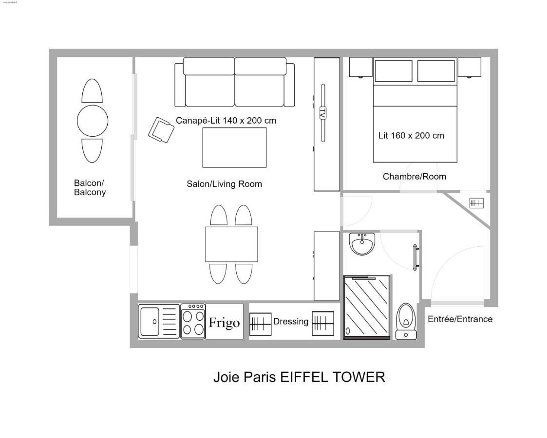 Apartamento Joie Paris Tour Eiffel Exterior foto